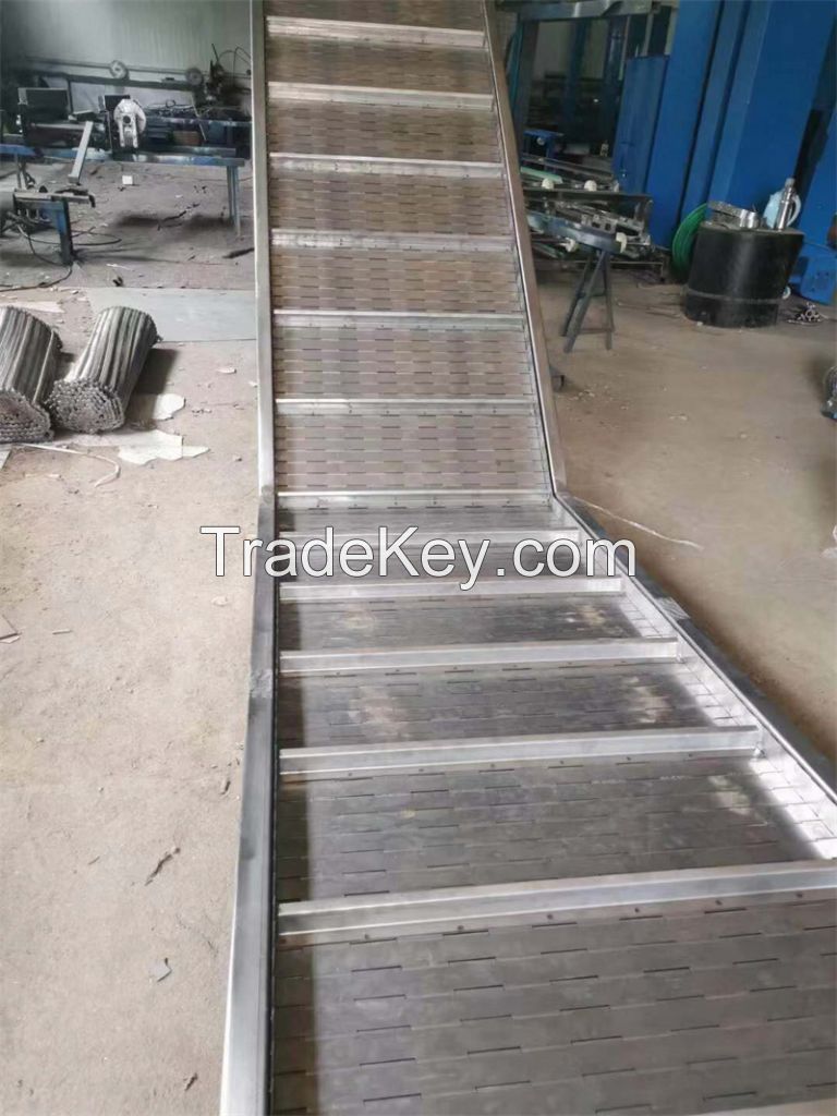 High temperature resistant food baking 304 stainless steel metal chain perforated plate conveyor