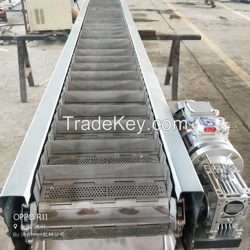 High temperature resistant food baking 304 stainless steel metal chain perforated plate conveyor