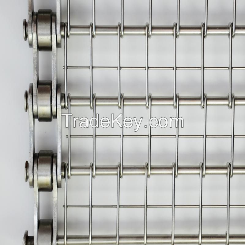 304 316 Stainless Steel Eye Link Wire Conveyor Belts for Convey Heavy and Unstable Fragile Loads