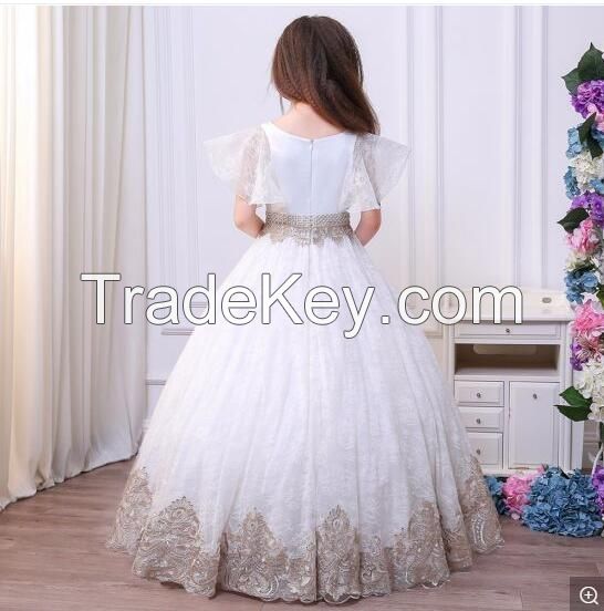 Children Wedding Gown Princess Flower Girl Dress