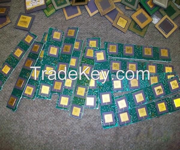 Ceramic cpu scrap for gold recovery and scrap motherboards available