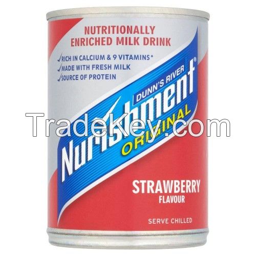 Dunn's River Nurishment Original Strawberry Flavour 400g (Pack of 12)