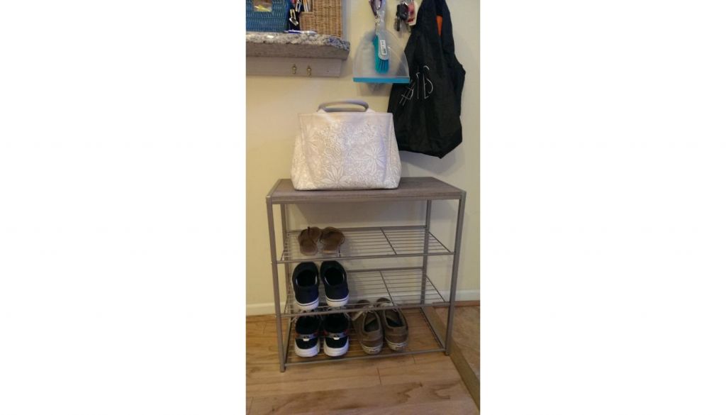 4 Tiers Shoe Rack with Wood Top Board