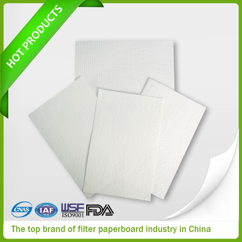 Creped filter paper filtration paperboard