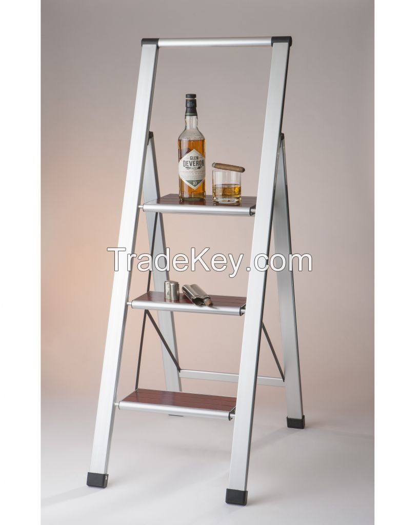 Step ladder , 3 steps , foldable , aluminium ladder , MARONA 3 , stock lot Germany , stock clearance Germany