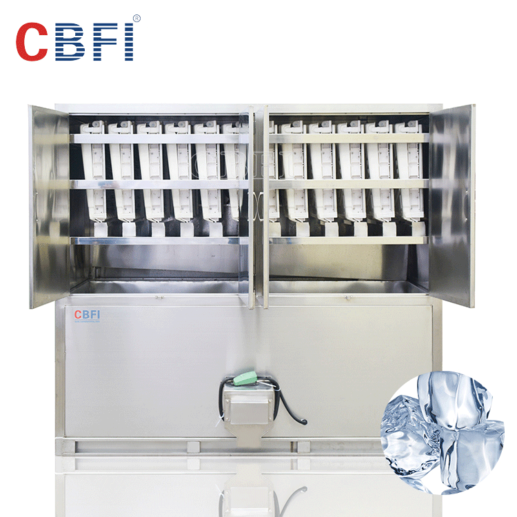 Crystal 5 Ton Cube Ice Machine with Plastic Ice Bag Packing