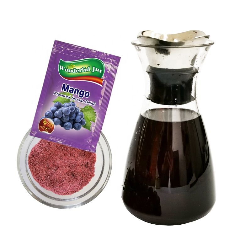 5-100g sachet Fruit Flavour Instant Powder, Grape Juice Powder Drink Making