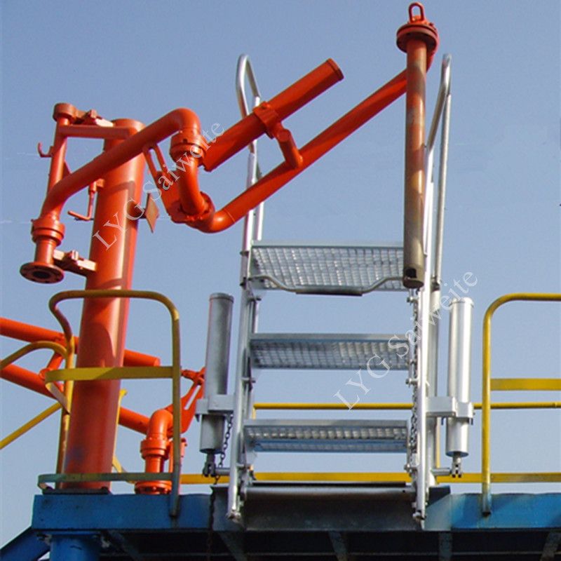 bottom loading unloading arm with API dry break coupler for truck tankers