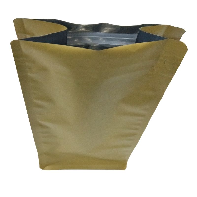 Factory price food grade airtight 8 side seal foiled lined coffee bags stand up coffee bean bags with zipper