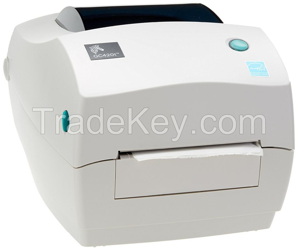 Zebra GC420T Monochrome Desktop Direct Thermal/Transfer Label Printer, 4&quot;/S Print Speed, 203 DPI Print Resolution, 4.09&quot; Print Width, 110-240V AC