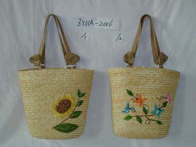 handwoven straw bags