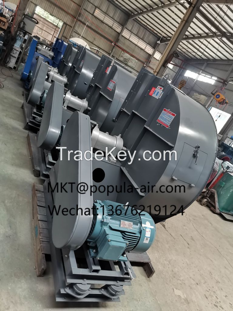 POPULA Fan Smoke Exhaust Pipeline Centrifugal Fan Ventilation Industry 4-72 C Series Centrifugal Fan