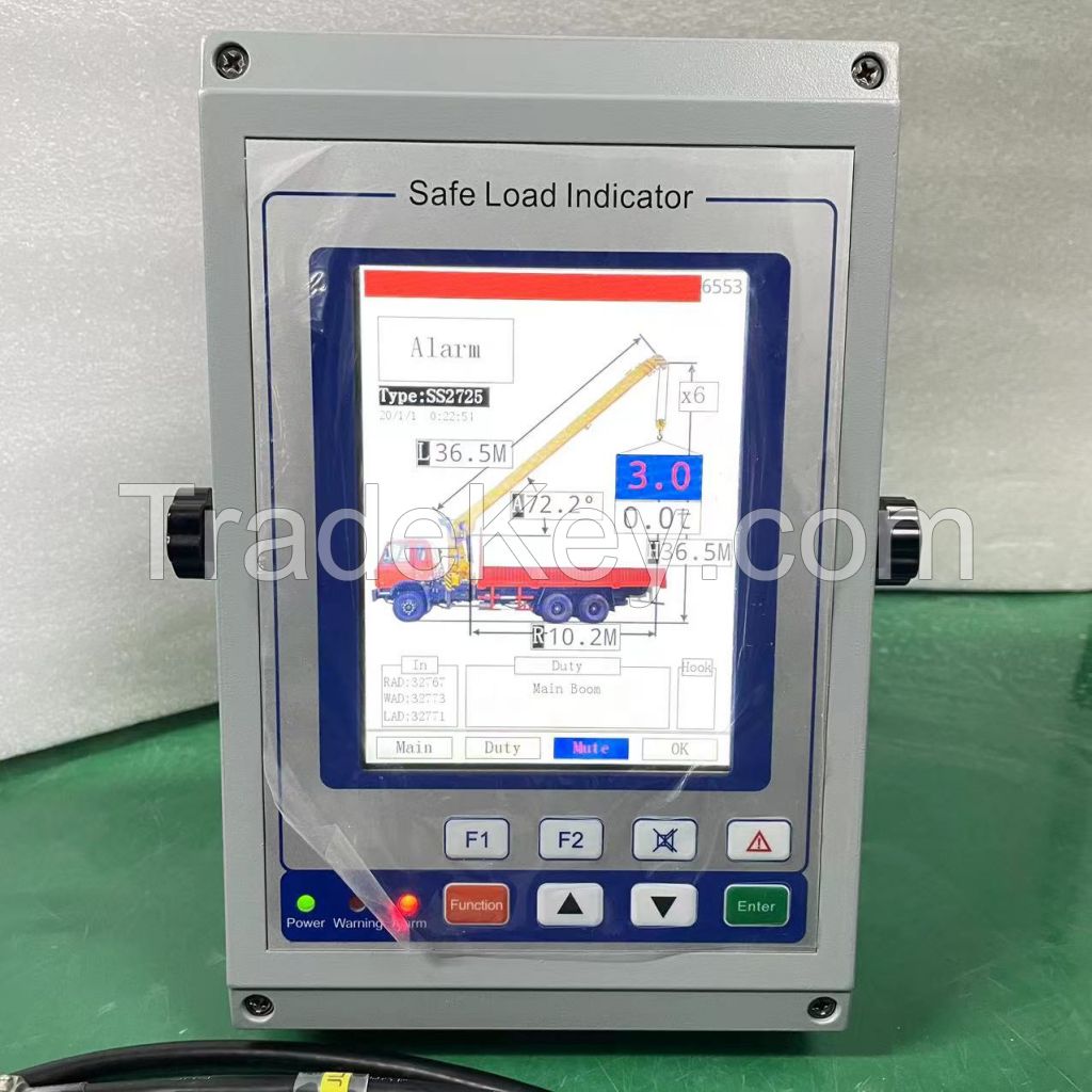 safe load indicator load moment indicator installed on boom truck truck mounted cranes