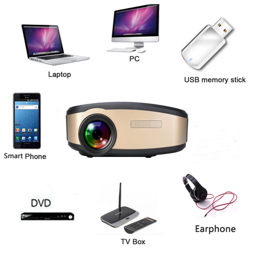 Hot Selling Wifi LED LCD Projector Pocket Pico Digital Multimedia Android Proyector