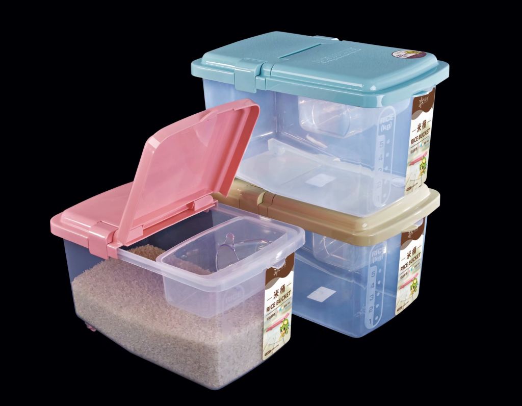 PP plastic clear rice container storage box