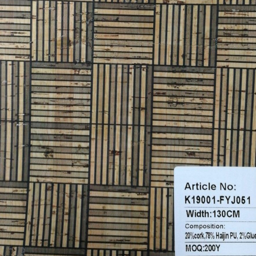 Portugal Cork Cloth for Garment Accessories Use