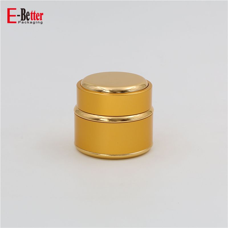 high quality printed gold aluminum cosmetic jar 50g