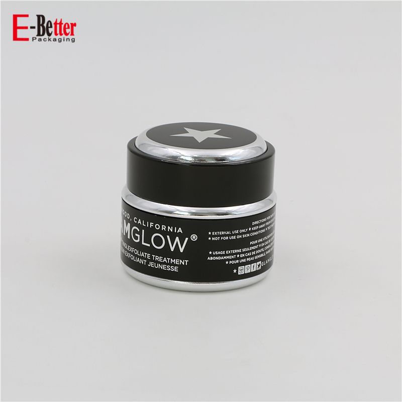 series high quality black oxidation aluminum skin care cream jars