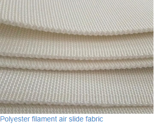 Polyester filament air slide fabric