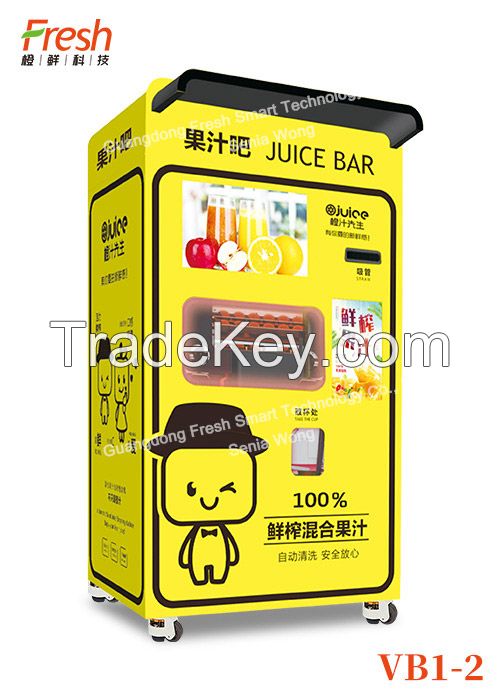 Mr.Juice Fresh Orange Juice mutil-function Automatic Vending Machine with cleaning System for apple juice