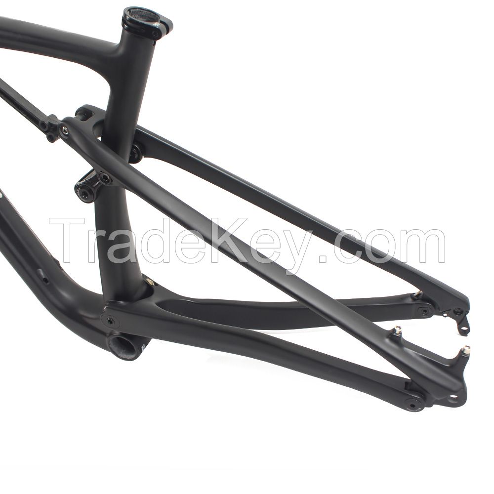 chinese mountain bike frame reviews 29er full carbon suspension mtb frame with boost 148*12mm