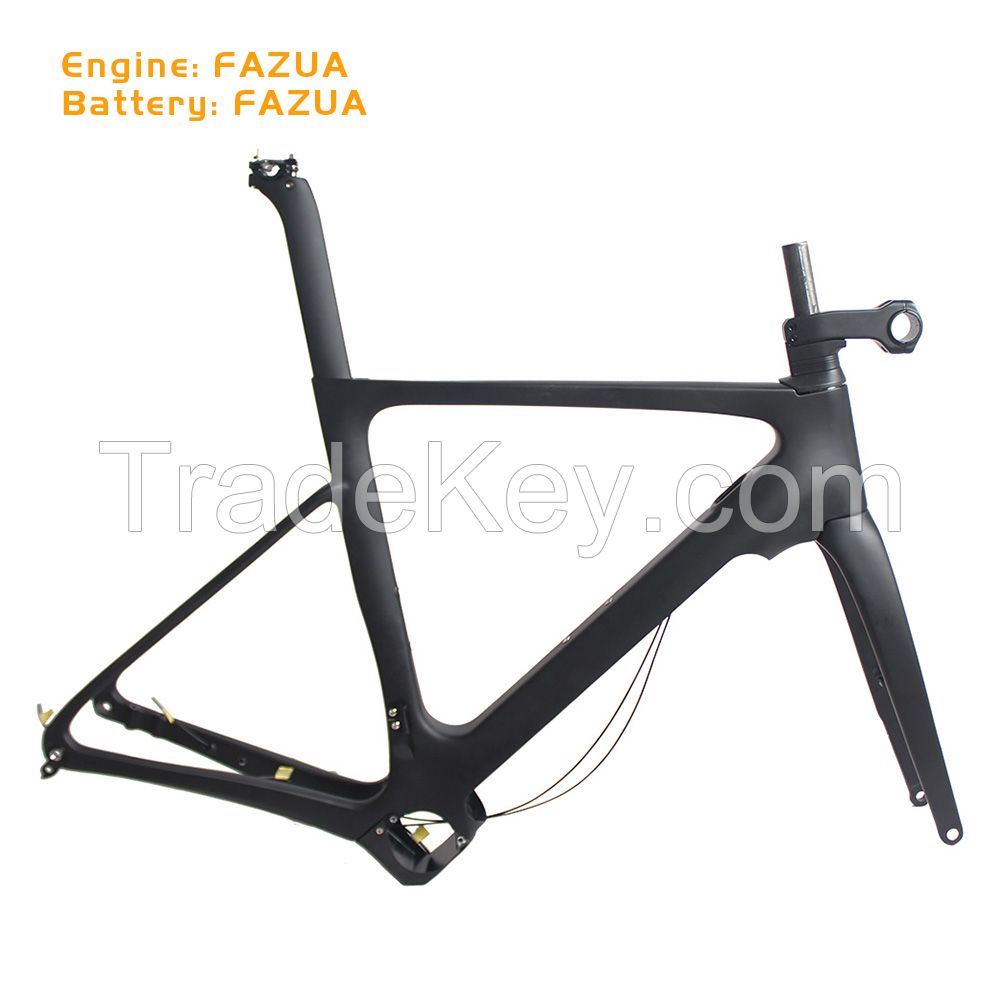 Newest Carbon Frame Chinese Road E-bike Frame to fit FAZUA motor and battery