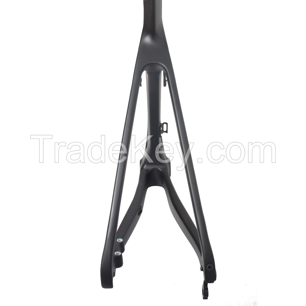 one piece design carbon frame with hidden internal routing frame