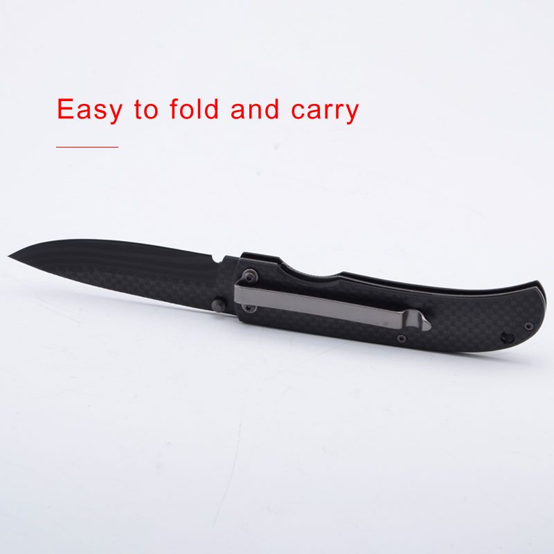 100% Carbon fiber knife army knife patented shape folding knife