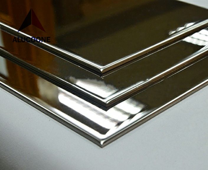 ALUCOONE Mirror Embossed Hairline Brush Brushed Emboss Polished Stainless Steel Composite Panel