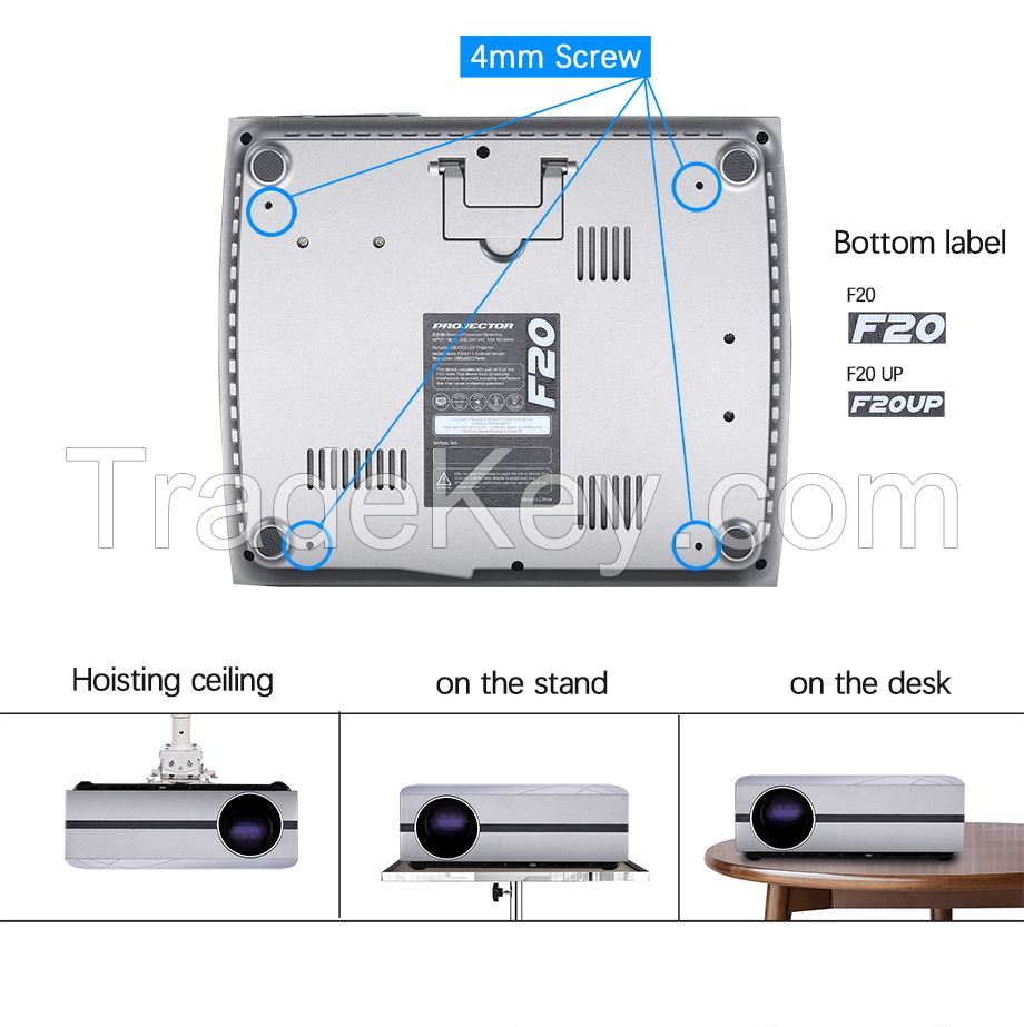 Exclusive industrial design for the best home theater Brand new inProxima F20 LED projector, 3800 lumens white brightness with WIFI System