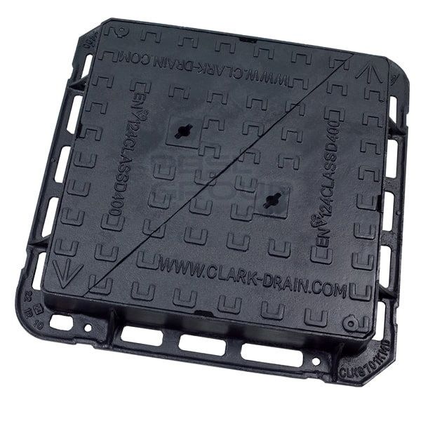 EN124 D400 Cast Iron Double Sealed Triangular Ductile Iron Manhole Cover And Frame