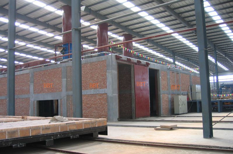 Fully automatic brick making line brick drying system tunnel dryer chamber 