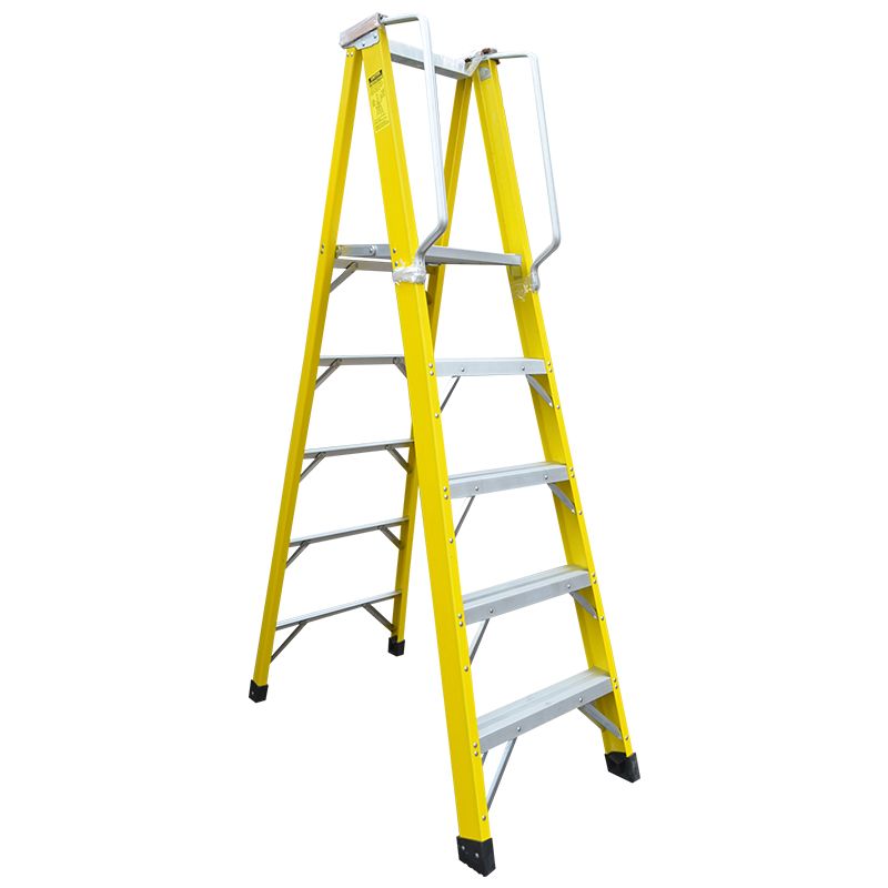 Insultated Fiberglass FRP Ladder with Platform & Handrail 