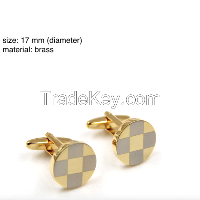 Round Check Cufflink