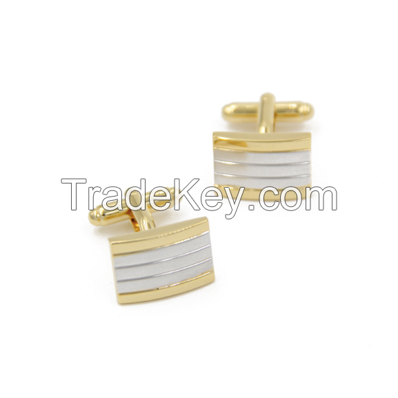 Two-tone plated Cufflink