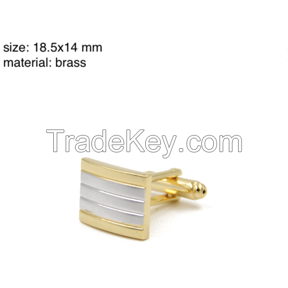 Two-tone plated Cufflink