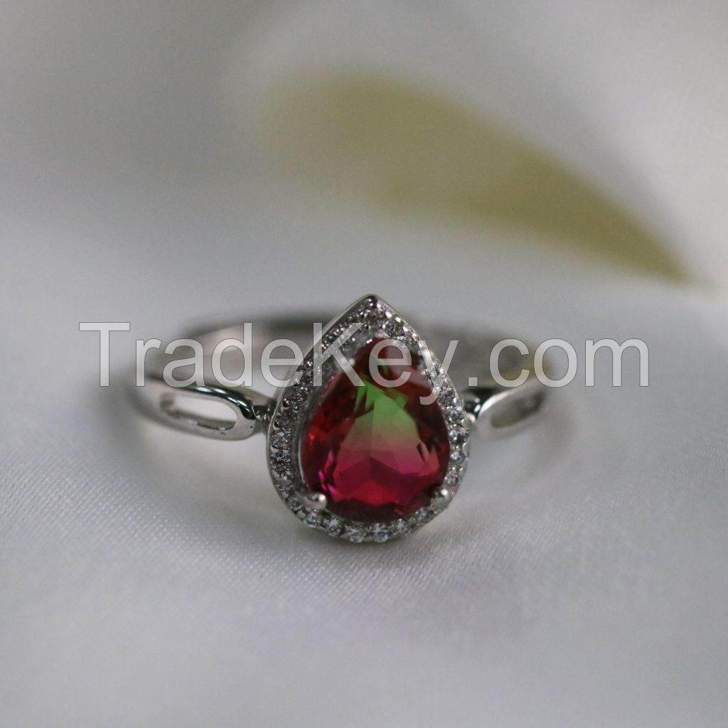 Gemstone Ring, Pear shape Ring-SGR02-1