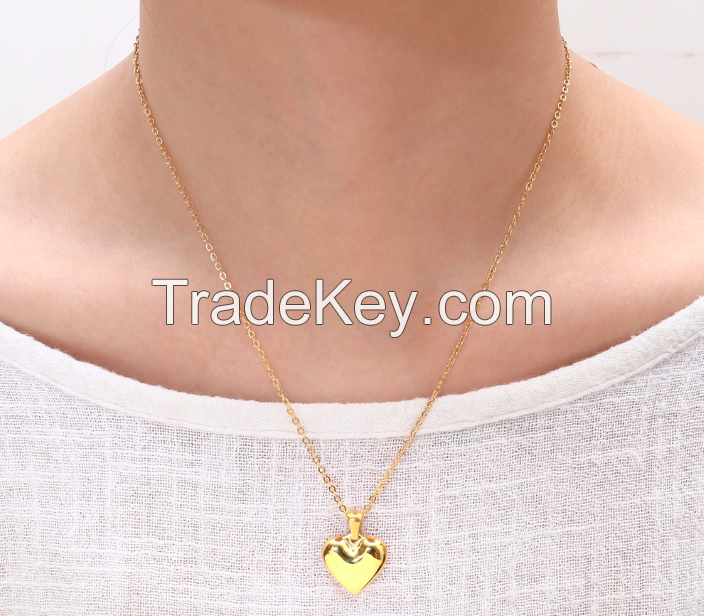 Stainless Steel Heart Necklace 