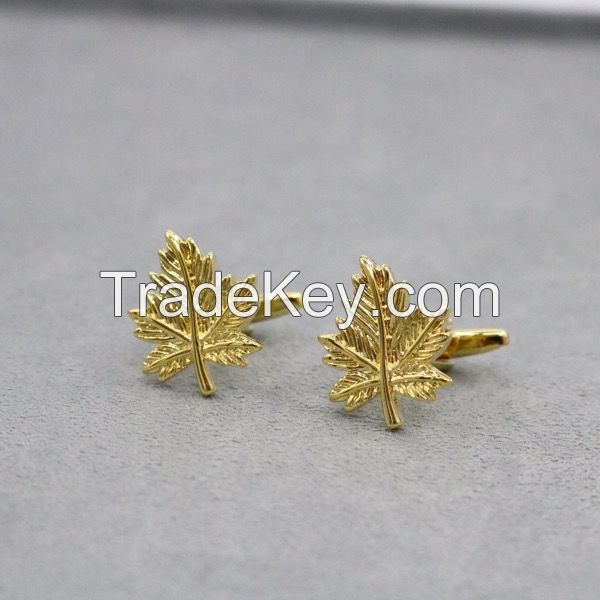 Golden Maple Cufflink