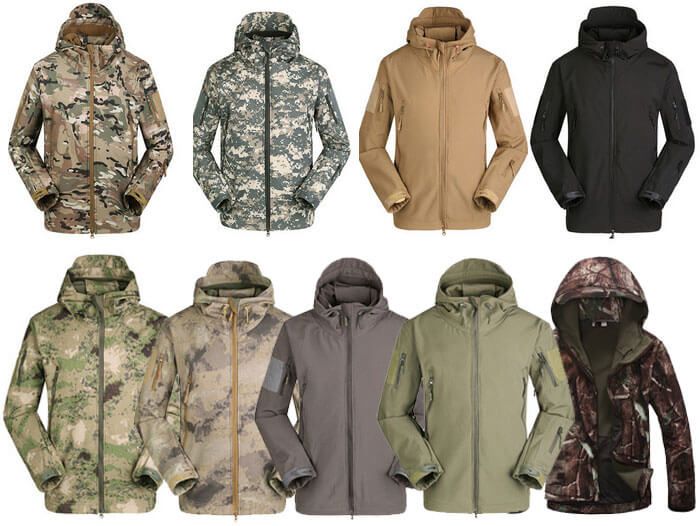 Men Shark Skin Soft Shell Outdoor Tactical Military Jackets Army Clothing Jacket