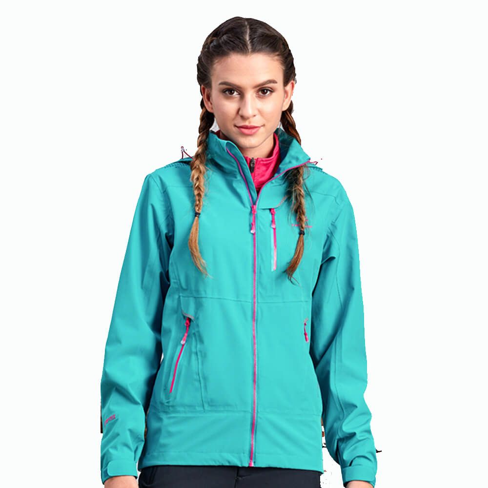 Women Sports 75D Fleece Jacket Casual Windproof Warm Outdoor Hooded Jacket