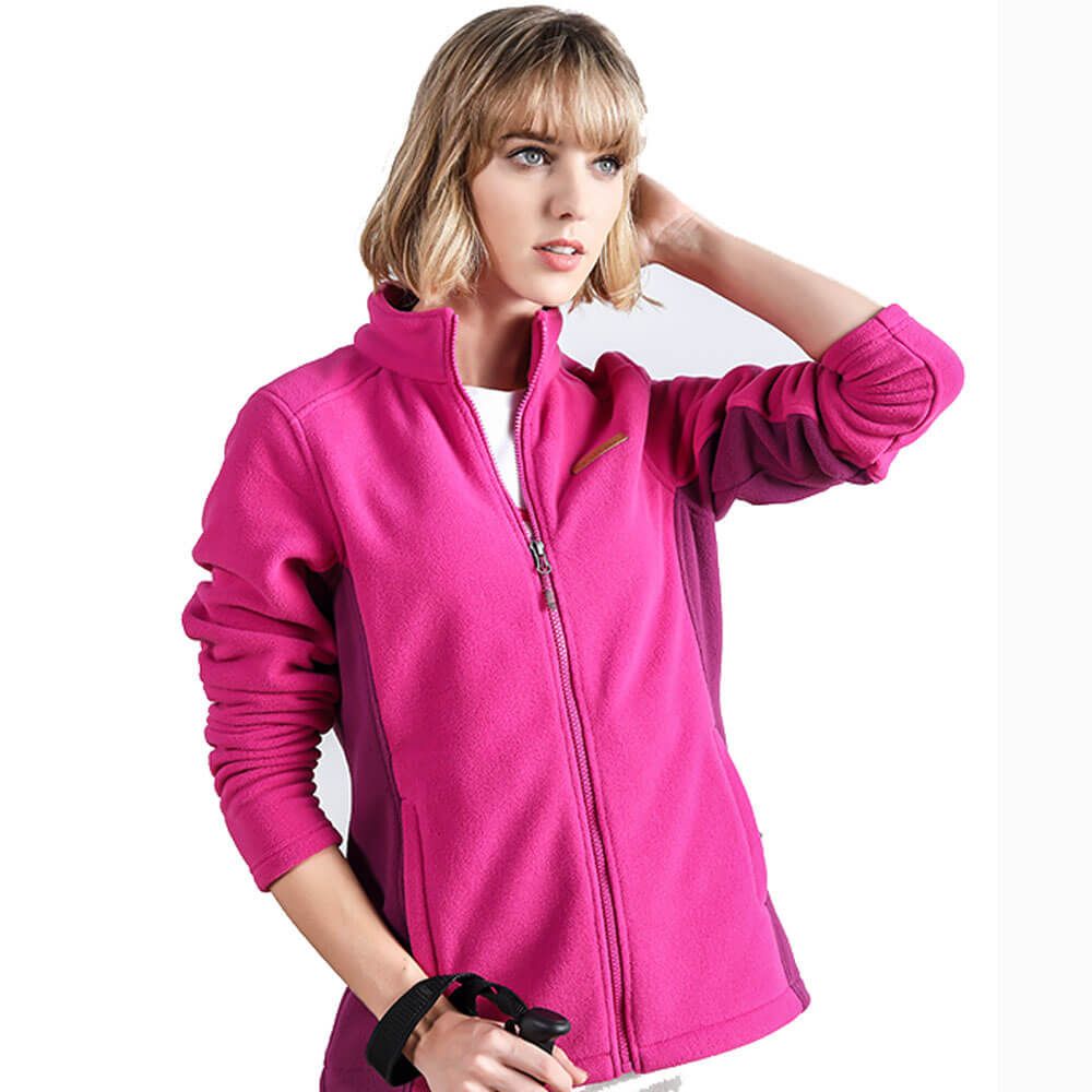 Custom Workout Streetwear Anti-pilling Woman Polar Fleece Jacket