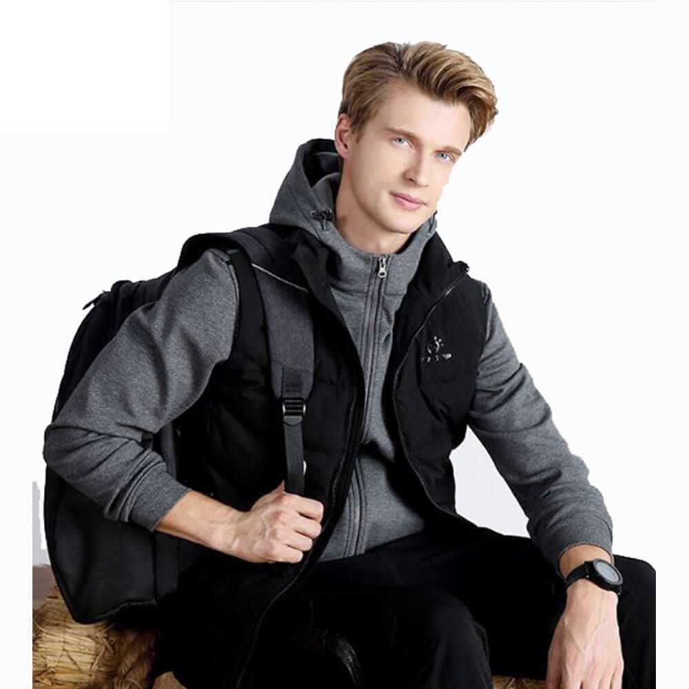 Wholesale Men Thick Camping Windproof 100% Nylon Vest Duck Down Waistcoats