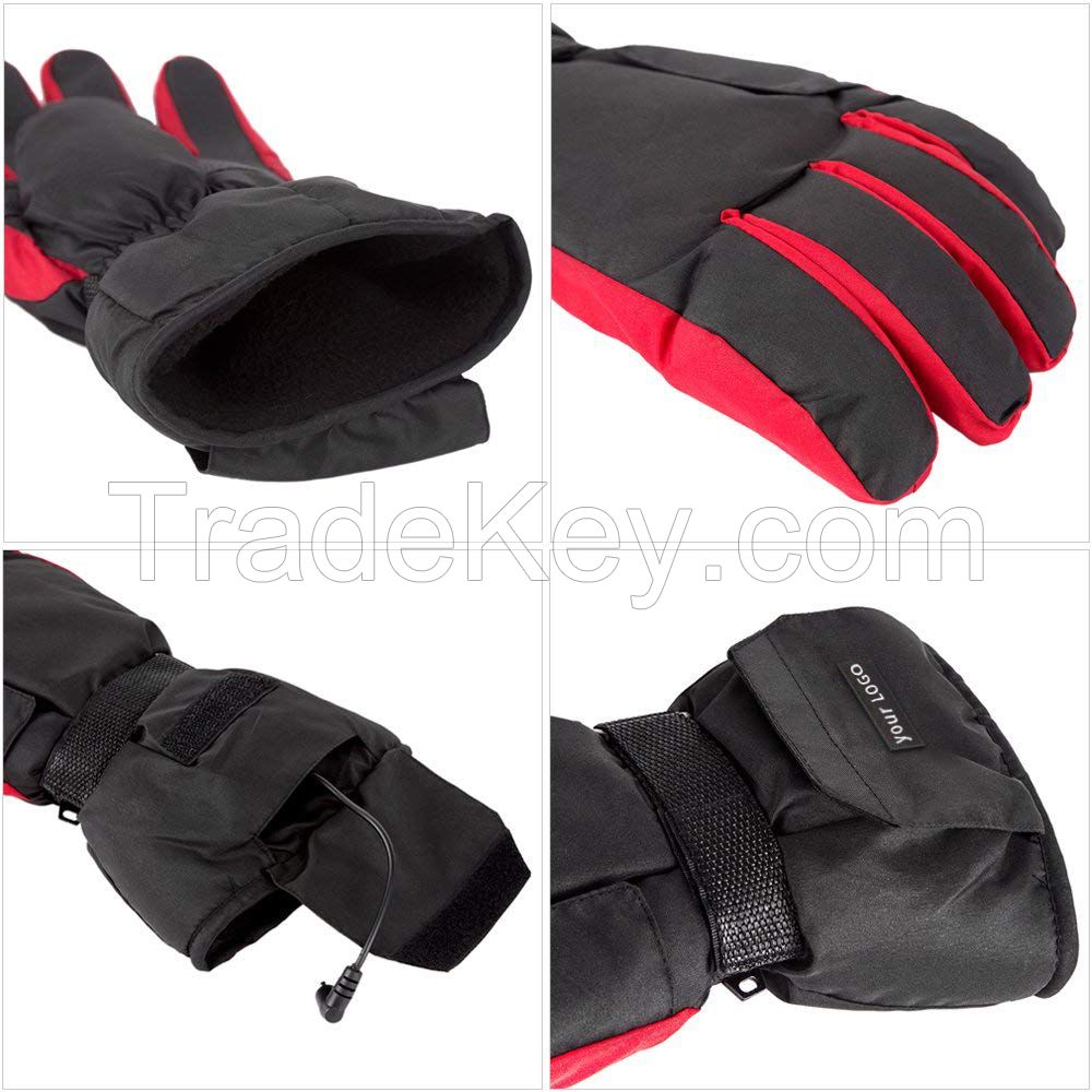 Winter Gloves Heated Gloves Cold Proof Thermal Mens Glove Rechargeable and Snowboarding Gloves