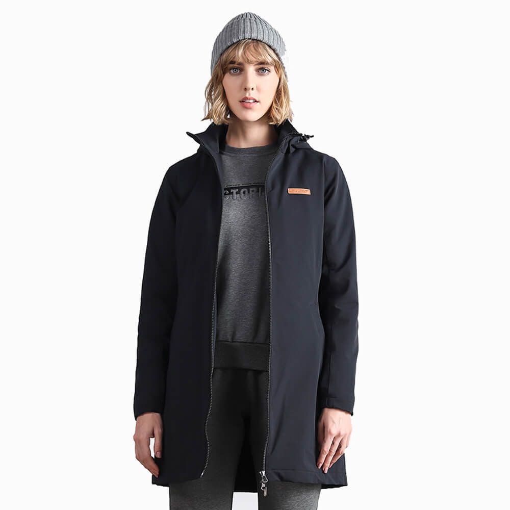 Winter Women 100% Nylon Windbreaker Long Cotton-padded Jacket Coat