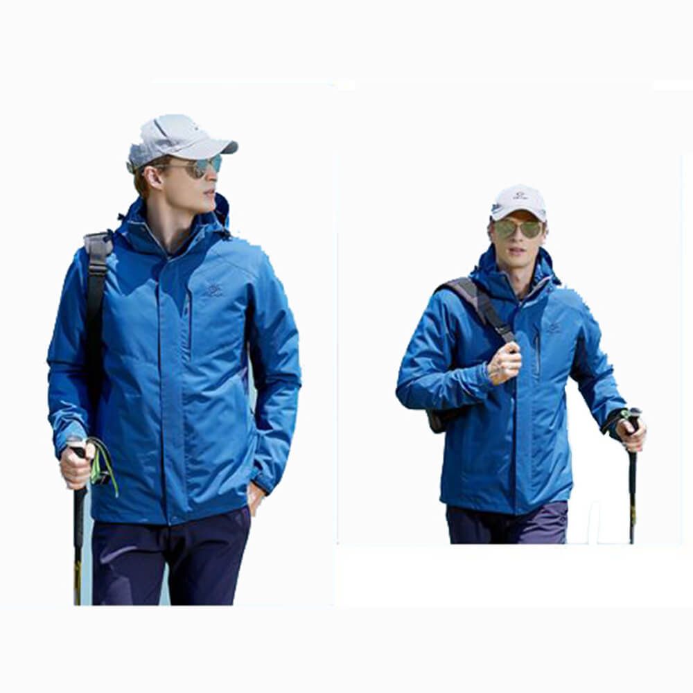 Men Plain Polyester 3M Cotton Lining Thick Waterproof Outdoor Jacket