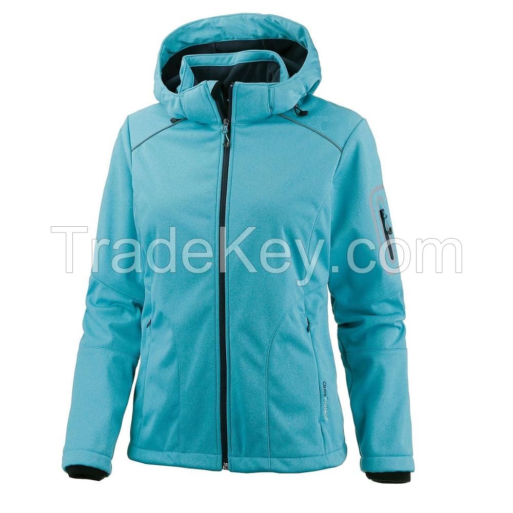 Fashion Ladies Softshell Jacket Outdoor Jacket With Reflective Strips