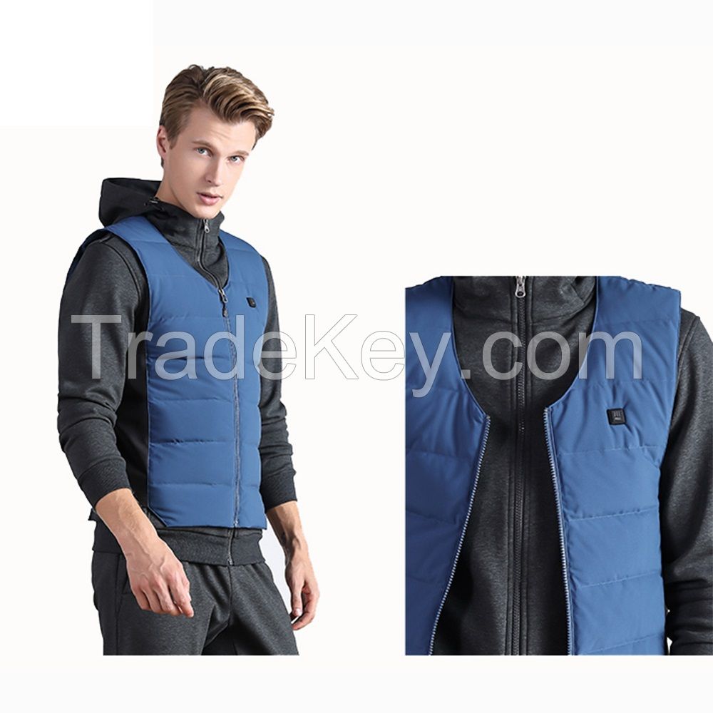  Manufacturer Men's Packable Down Sleeveless Coat Heated Vest 5V 