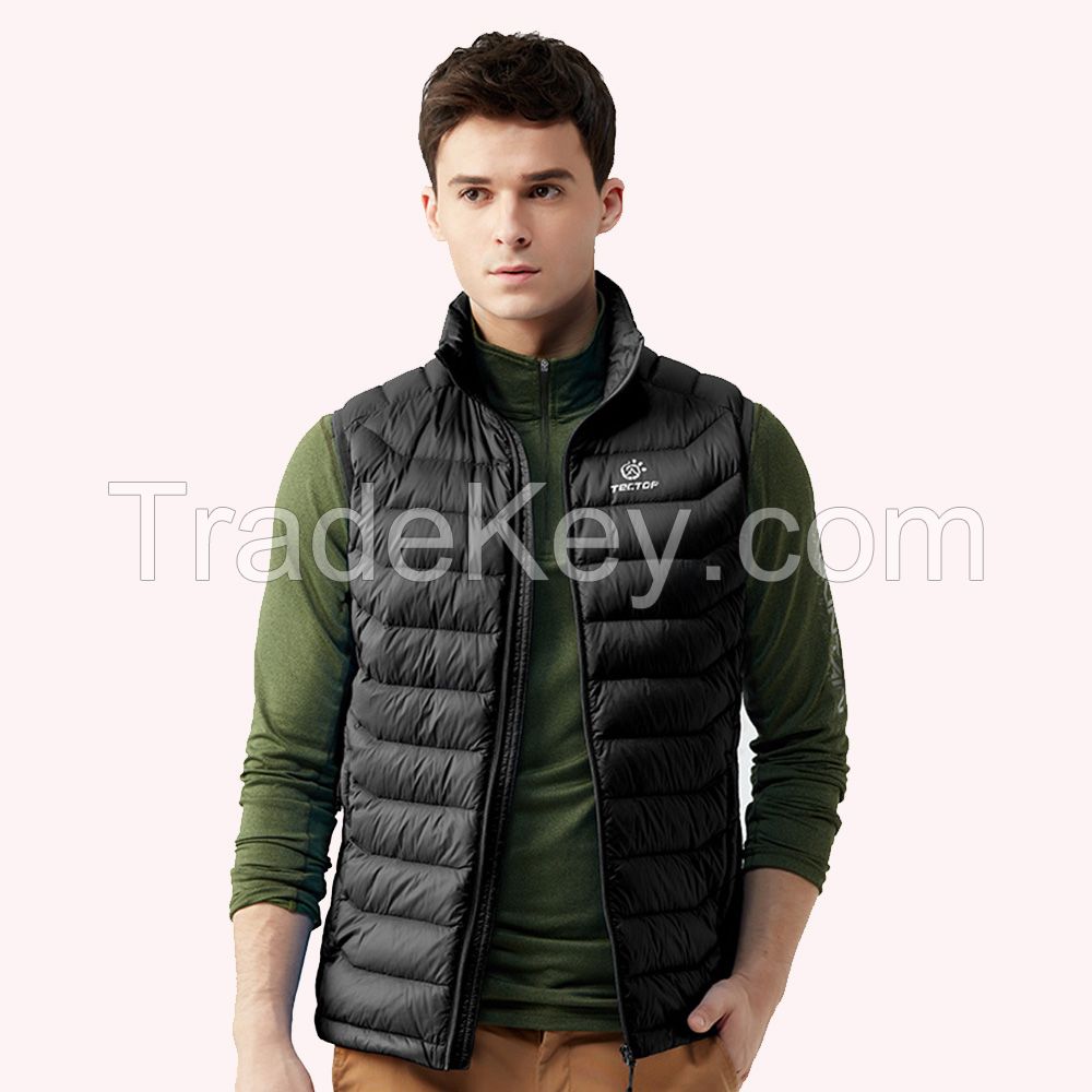  Fashion Men's Winter Nylon Warm Sleeveless Down Vest 