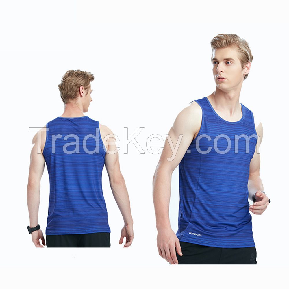 New Arrival Printing Basic Breathable Soft Sleeveless Camping Men Vest 